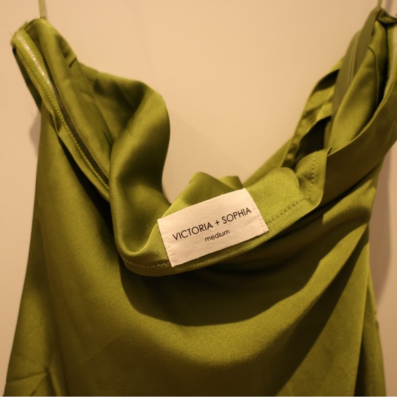 Green strapless Victoria+Sophia dress - Picture 4 of 4